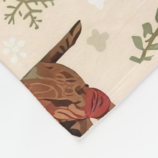 Dachshund christmas fleecedecke (Ecke)