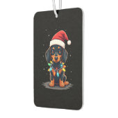 Dachshund Christmas Lights Santa Hat Xmas Dog Love Autolufterfrischer (Links)