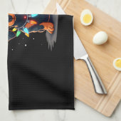 Dachshund Christmas Lights Santa Hat Xmas Dog Love Geschirrtuch (Viertel Falte)