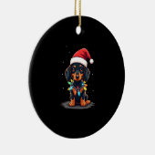 Dachshund Christmas Lights Santa Hat Xmas Dog Love Keramik Ornament (Rechts)