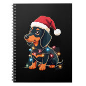Dachshund Christmas Lights Santa Hat Xmas Dog Love Notizblock (Vorderseite)