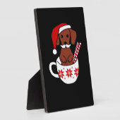 Dachshund Christmas Mustache Coffee Mug Classic T- Fotoplatte (Seite)