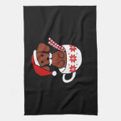 Dachshund Christmas Mustache Coffee Mug Classic T- Geschirrtuch (Vertikal)