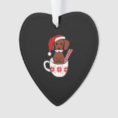 Dachshund Christmas Mustache Coffee Mug Classic T- Ornament (Vorderseite)