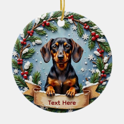 Dachshund Christmas Ornament (Vorne)