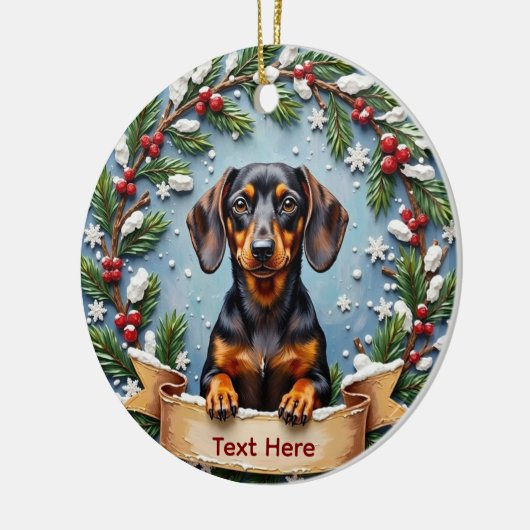 Dachshund Christmas Ornament (Links)