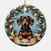 Dachshund Christmas Ornament (Hinten)