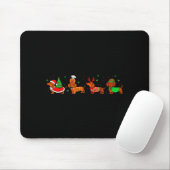 Dachshund Christmas Pajamas For Women Girlfriend D Mousepad (Mit Mouse)