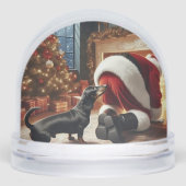 Dachshund Christmas Snow Globe Schneekugeln (Vorderseite)