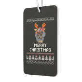 Dachshund Christmas Sweater Oversized T-Shirt Autolufterfrischer (Links)