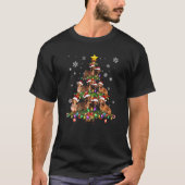 Dachshund Christmas Tree Dachshund Santa Hat Light T-Shirt (Vorderseite)