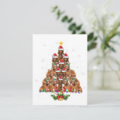 Dachshund Christmas Tree Dog Xmas Lights Pajamas F Einladung (Stehend Vorderseite)