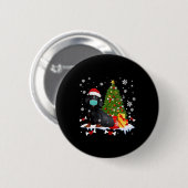 Dachshund Christmas Tree Funny Dog Button (Vorne & Hinten)