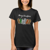 Dachshund Christmas Womens Weenie Dog Plaid T-Shirt (Vorderseite)