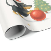Dachshund Christmas Wrapping Paper | Dog Lover Geschenkpapier (Rolleneckpunkt)