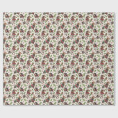 Dachshund Christmas Wrapping Paper Geschenkpapier (Flach)