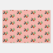 Dachshund Christmas Wrapping Paper Set of 3 Geschenkpapier Set (Vorderseite 2)