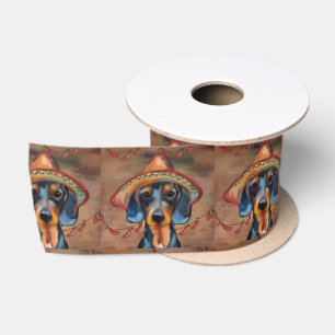 Dachshund Cinco de Mayo Satinband