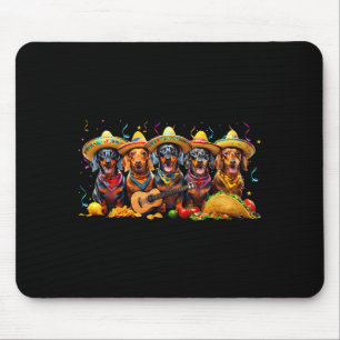 Dachshund Cinco de Mayo Wiener Dog  Mousepad