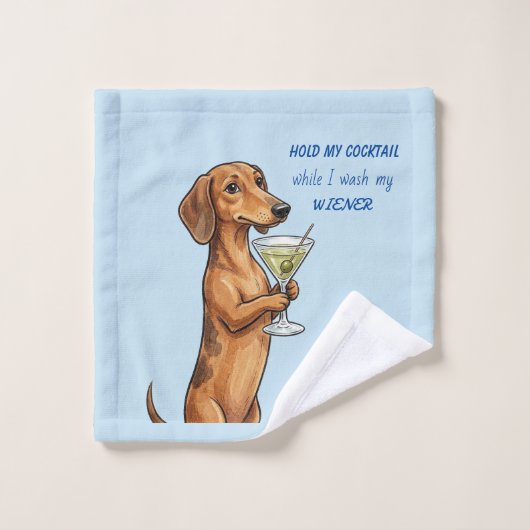 Dachshund Cocktail Waschlappen (Waschlappen)