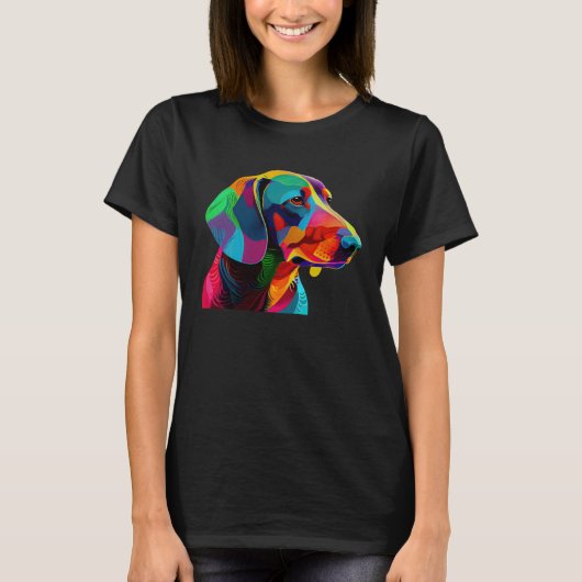 Dachshund  Colorful Pop Dachshund T-Shirt (Vorderseite)