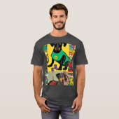 Dachshund Comic retro T-Shirt (Vorne ganz)