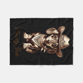 Dachshund Cowboy Cute Sausage Dog Cowboy Weiner Pu Fleecedecke (Vorderseite (Horizontal))
