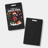 Dachshund Cute Christmas Ausweis (Vorder- & Rückseite)