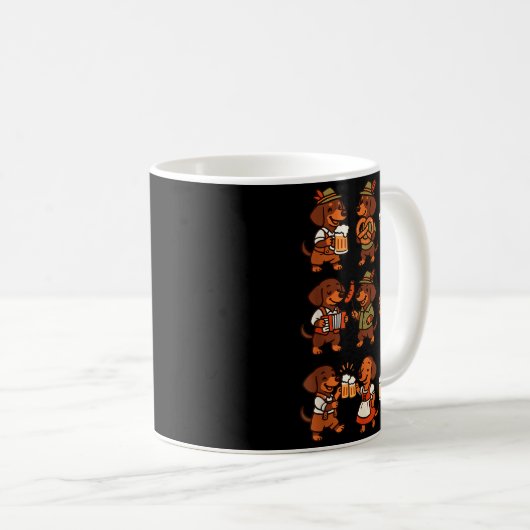 Dachshund Cute Sausage Dog German Men Women Kaffeetasse (VorderseiteRechts)