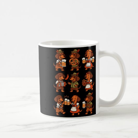 Dachshund Cute Sausage Dog German Men Women Kaffeetasse (Rechts)