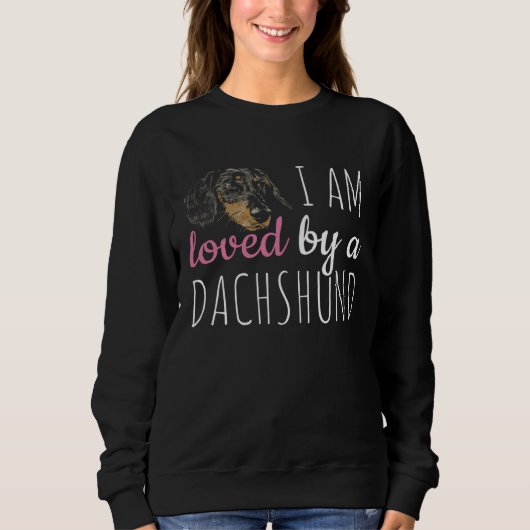Dachshund Dachshund Dog Love Retro Sweatshirt (Vorderseite)