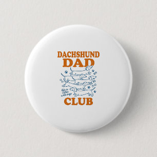 Dachshund Dad Club Vintage-Hund-Shirt-Design_1 Button