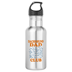 Dachshund Dad Club Vintage-Hund-Shirt-Design_1 Edelstahlflasche