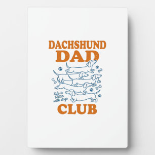 Dachshund Dad Club Vintage-Hunde-T-Shirt-Design_1 Fotoplatte