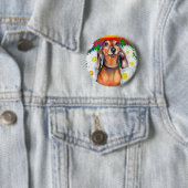 Dachshund Daisy Patch Button (Beispiel)
