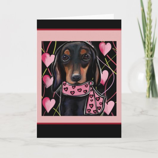 Dachshund dankeskarte (Vorderseite)