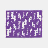 Dachshund-Decke Lila Personalisiert Doxie Mütter Fleecedecke (Vorderseite (Horizontal))