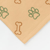 Dachshund Dekoratives Linienkunstmuster Fleecedecke (Ecke)