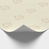 Dachshund Dekoratives Linienkunstmuster Geschenkpapier (Ecke)