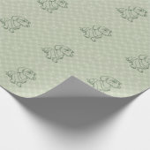 Dachshund Dekoratives Linienkunstmuster Geschenkpapier (Ecke)