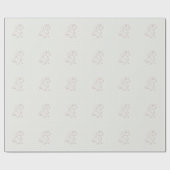 Dachshund Dekoratives Linienkunstmuster Geschenkpapier (Flach)