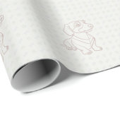 Dachshund Dekoratives Linienkunstmuster Geschenkpapier (Rolleneckpunkt)