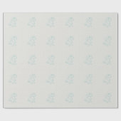 Dachshund Dekoratives Linienkunstmuster Geschenkpapier (Flach)
