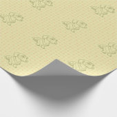 Dachshund Dekoratives Linienkunstmuster Geschenkpapier (Ecke)