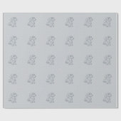 Dachshund Dekoratives Linienkunstmuster Geschenkpapier (Flach)