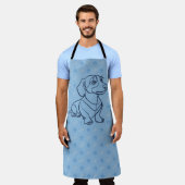 Dachshund Dekoratives Linienkunstmuster Schürze (Getragen)