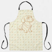 Dachshund Dekoratives Linienkunstmuster Schürze (Vorderseite)
