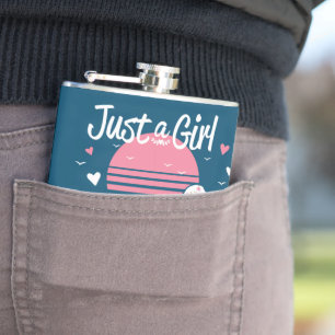 Dachshund Design, Just A Girl Who Loves Dachshunds Flachmann