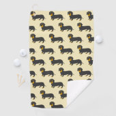 Dachshund-Design mit beliebigem Hintergrund Golfhandtuch (Insitu)