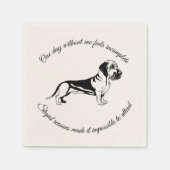 Dachshund Deutsche Dogge Serviette (Vorderseite)